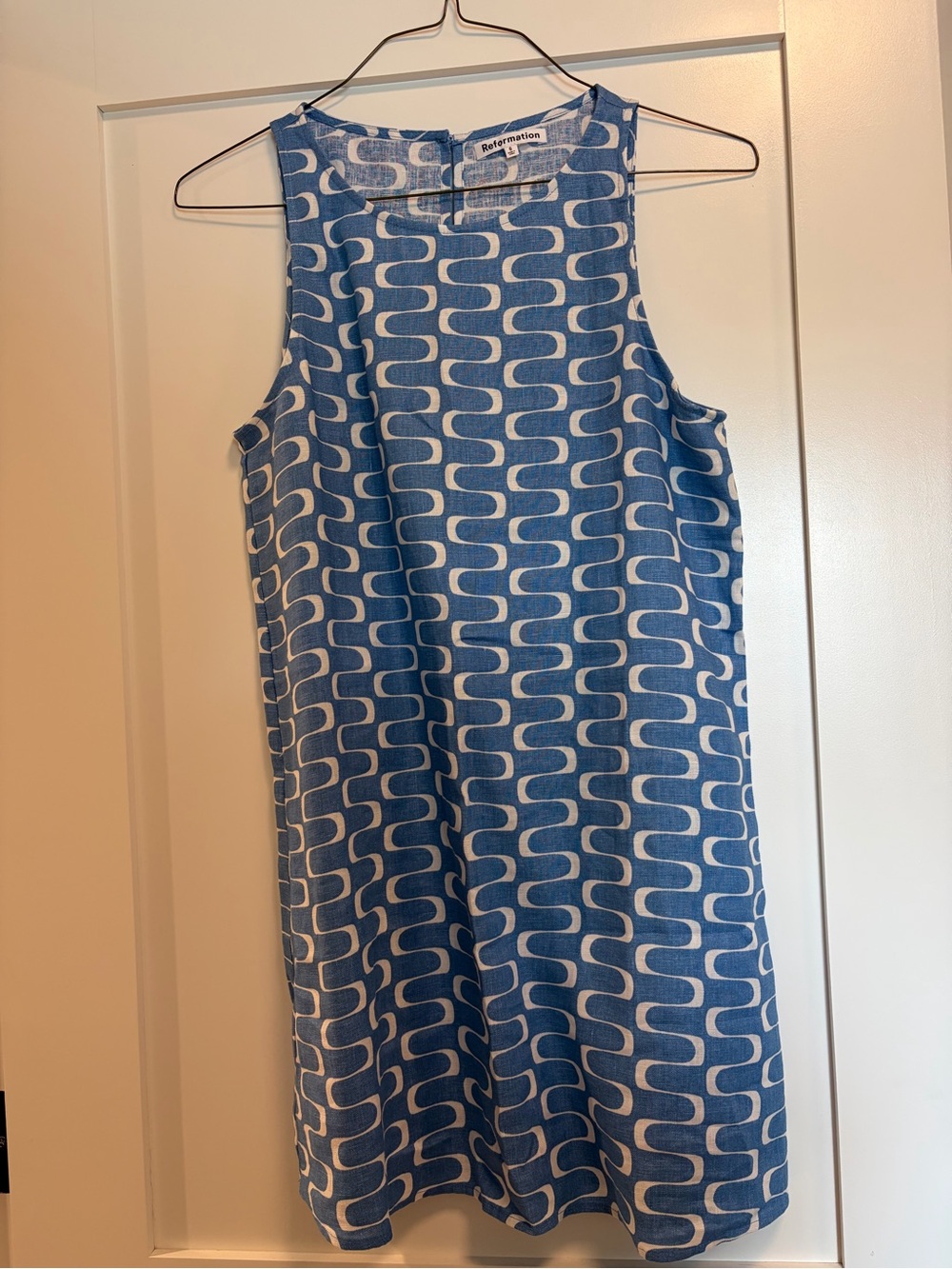 Reformation Blue and White Mini Dress - Picture 4 of 5